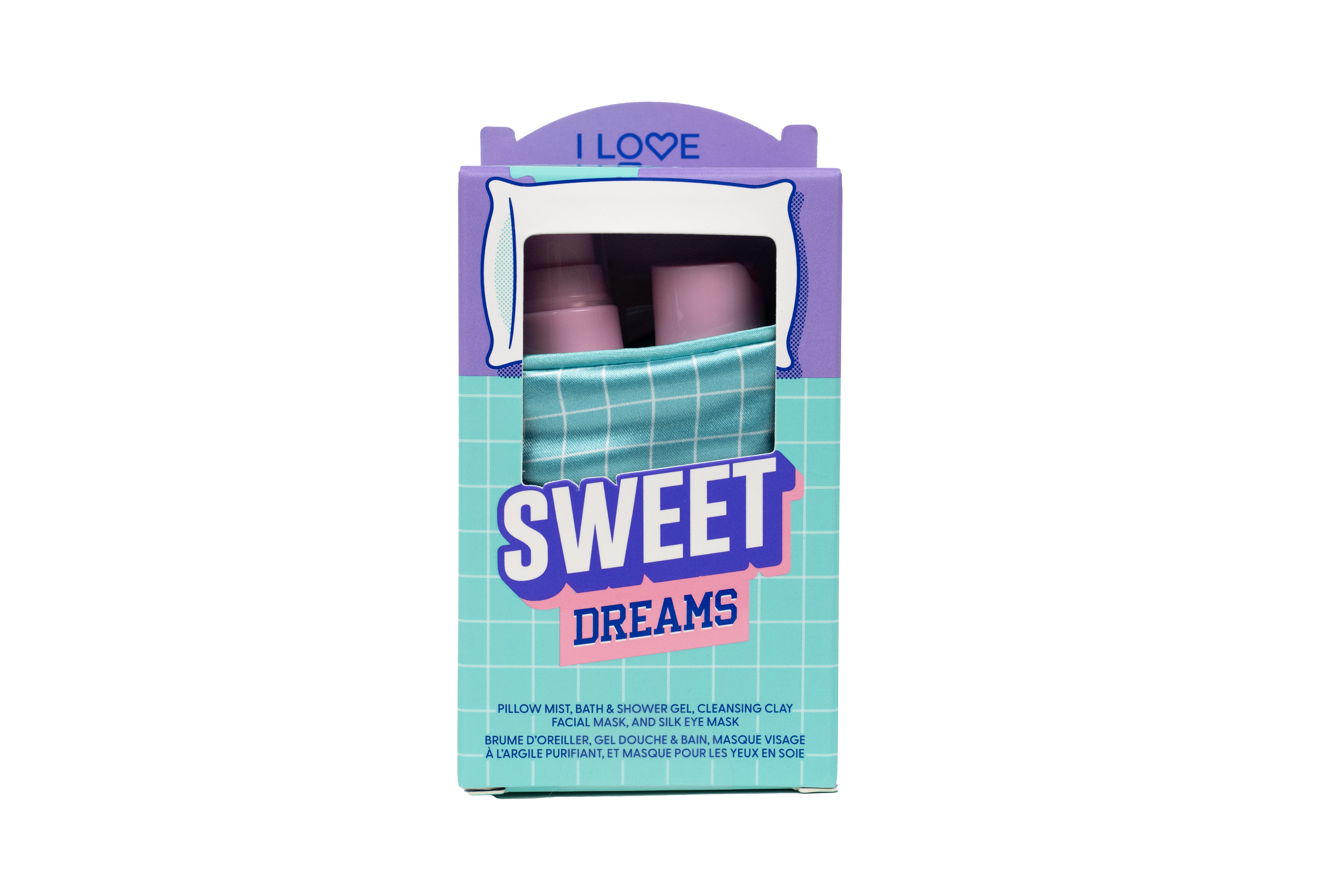 I Love Set Sweet Dreams 4-delig - Kussenspray 40ml/Douchegel 40ml/Maskers 2x