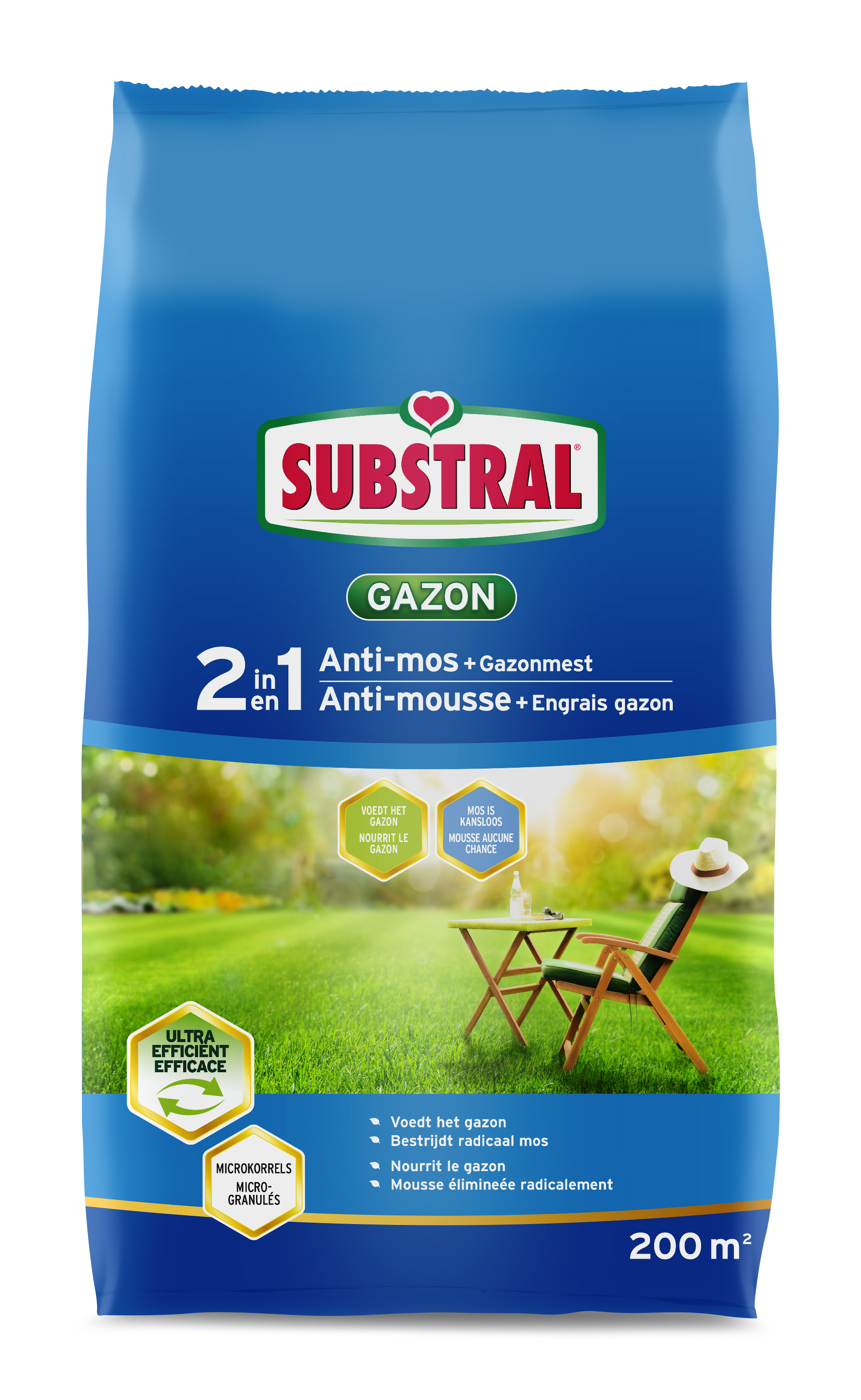 Substral 2-in-1 Anti-Mos en Gazonmest 200 m2 7 kg