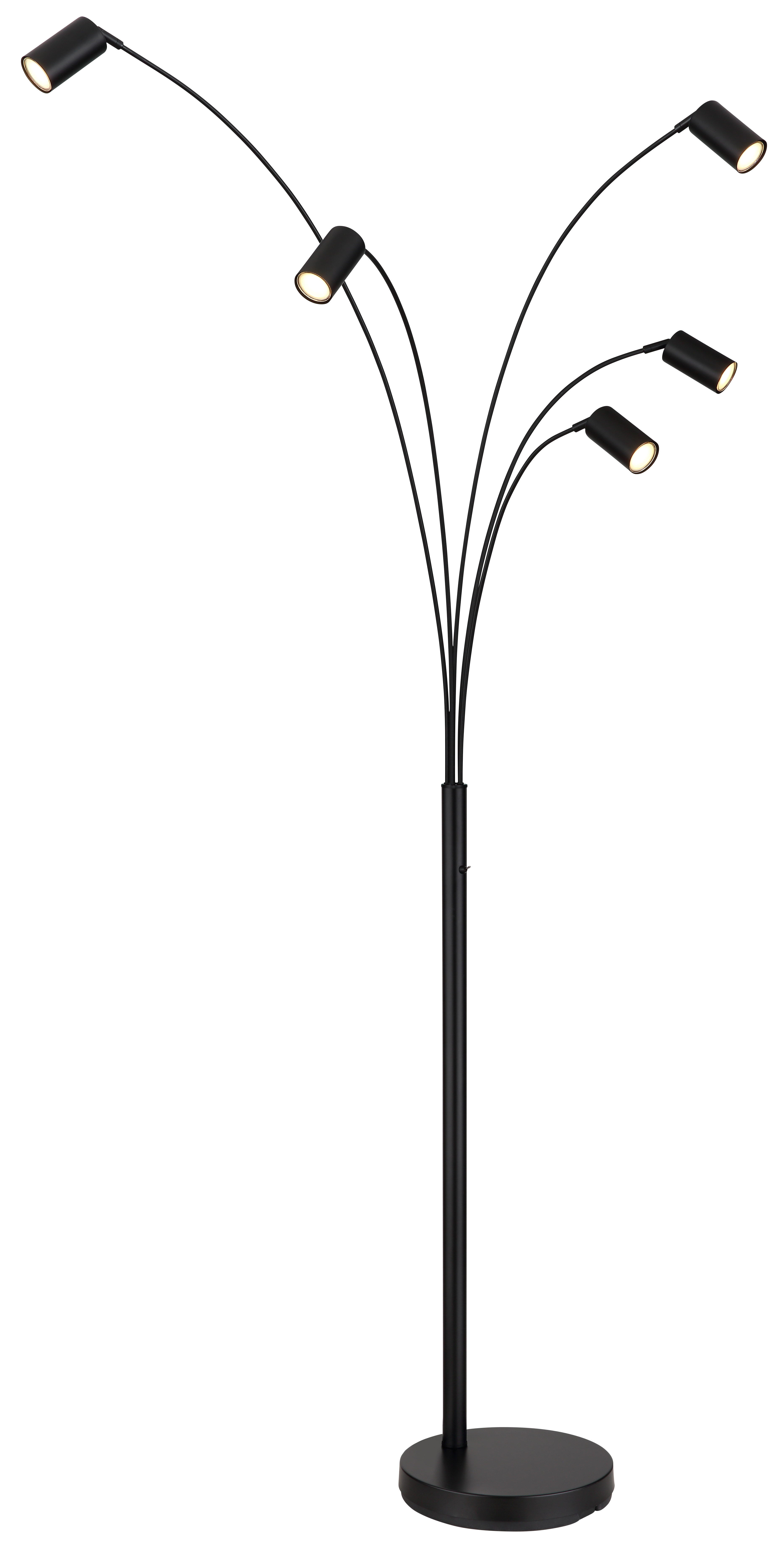 Globo Robby Staanlamp Mat Zwart 70x204 cm excl. 5x GU10 35W 230V