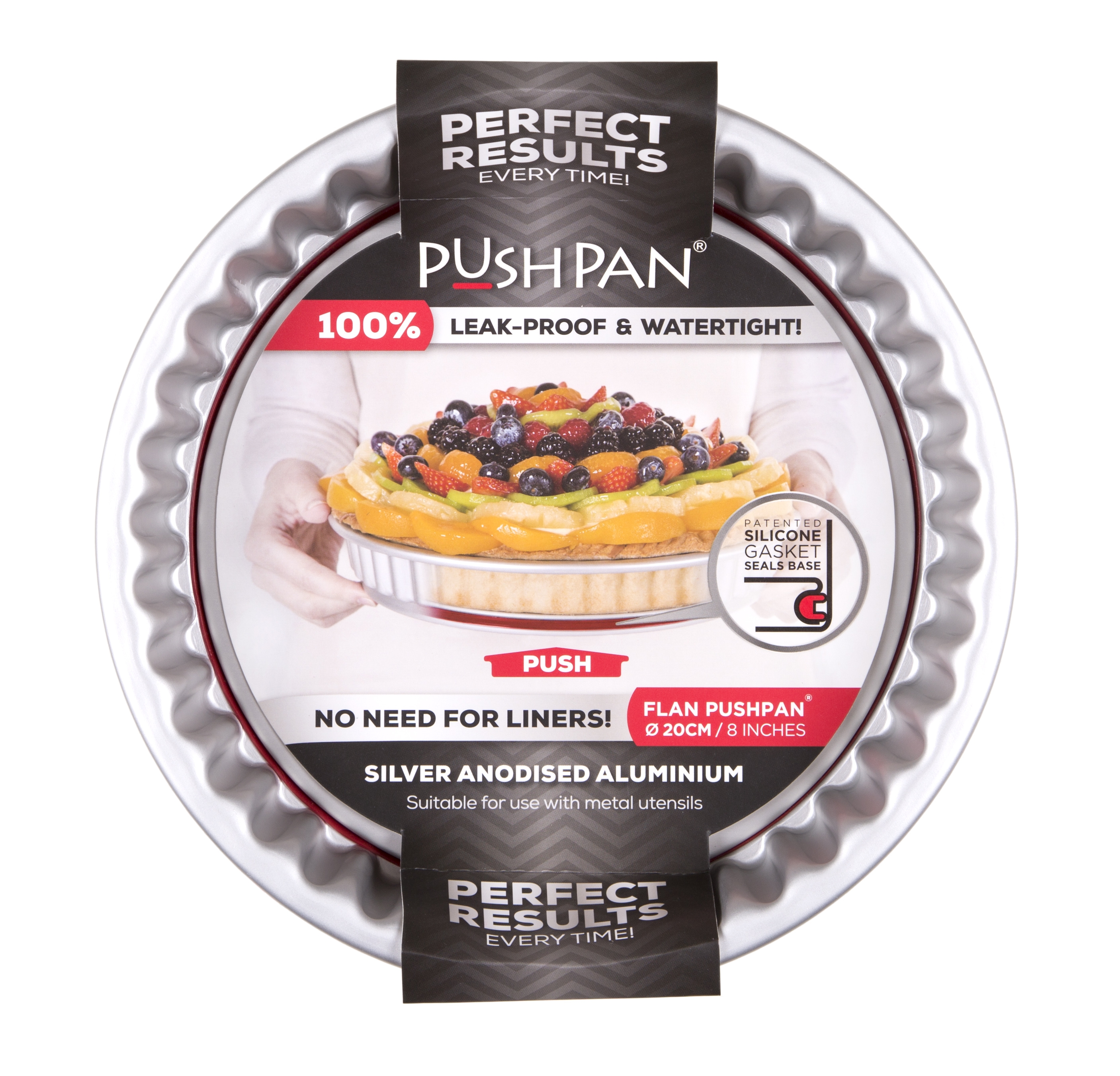 Wham Taartvorm PushPan 20cm Aluminium Zilver