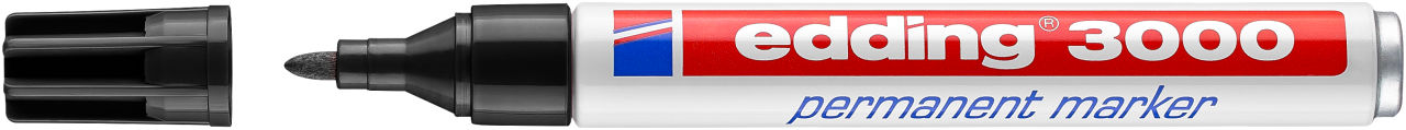 Edding Permanent Marker e-3000 1.5-3 mm Zwart - 001 - Ronde Punt