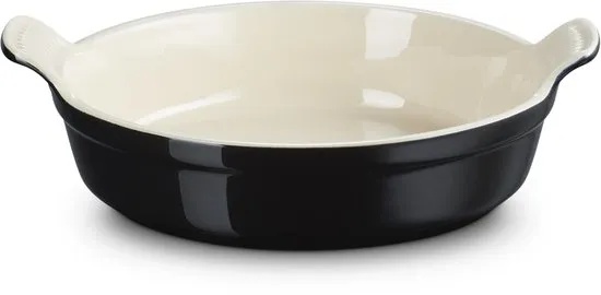 Le Creuset Ovenschaal Heritage Ebbenzwart 24cm - Aardewerk