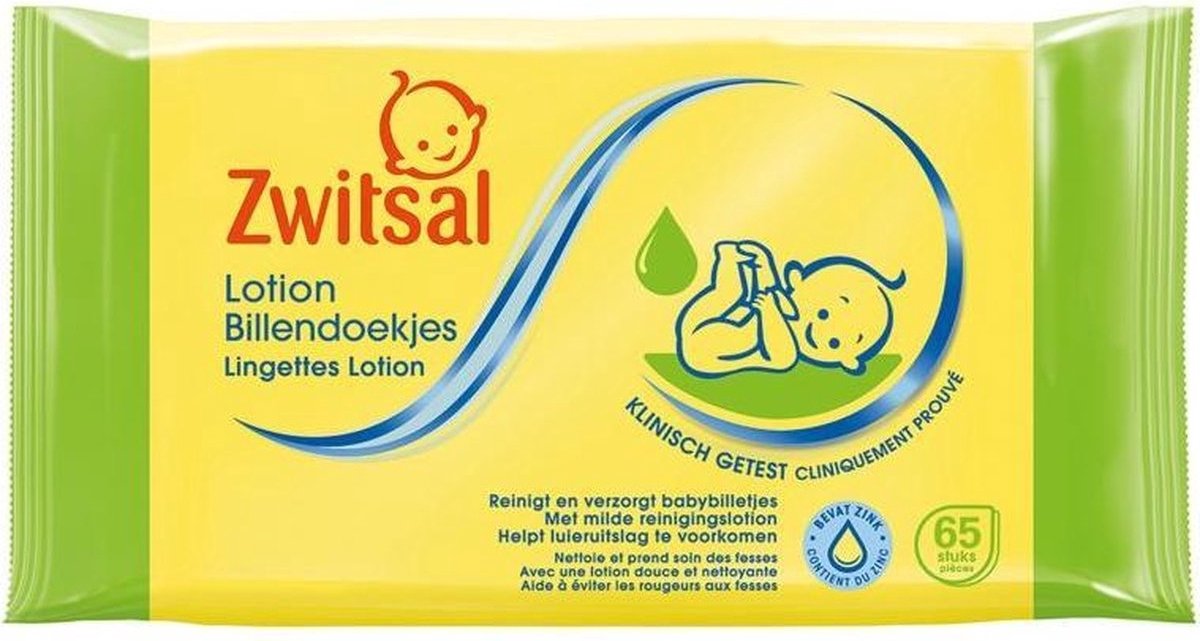 Zwitsal Vochtige Billen Doekjes Lotion 65 stuks