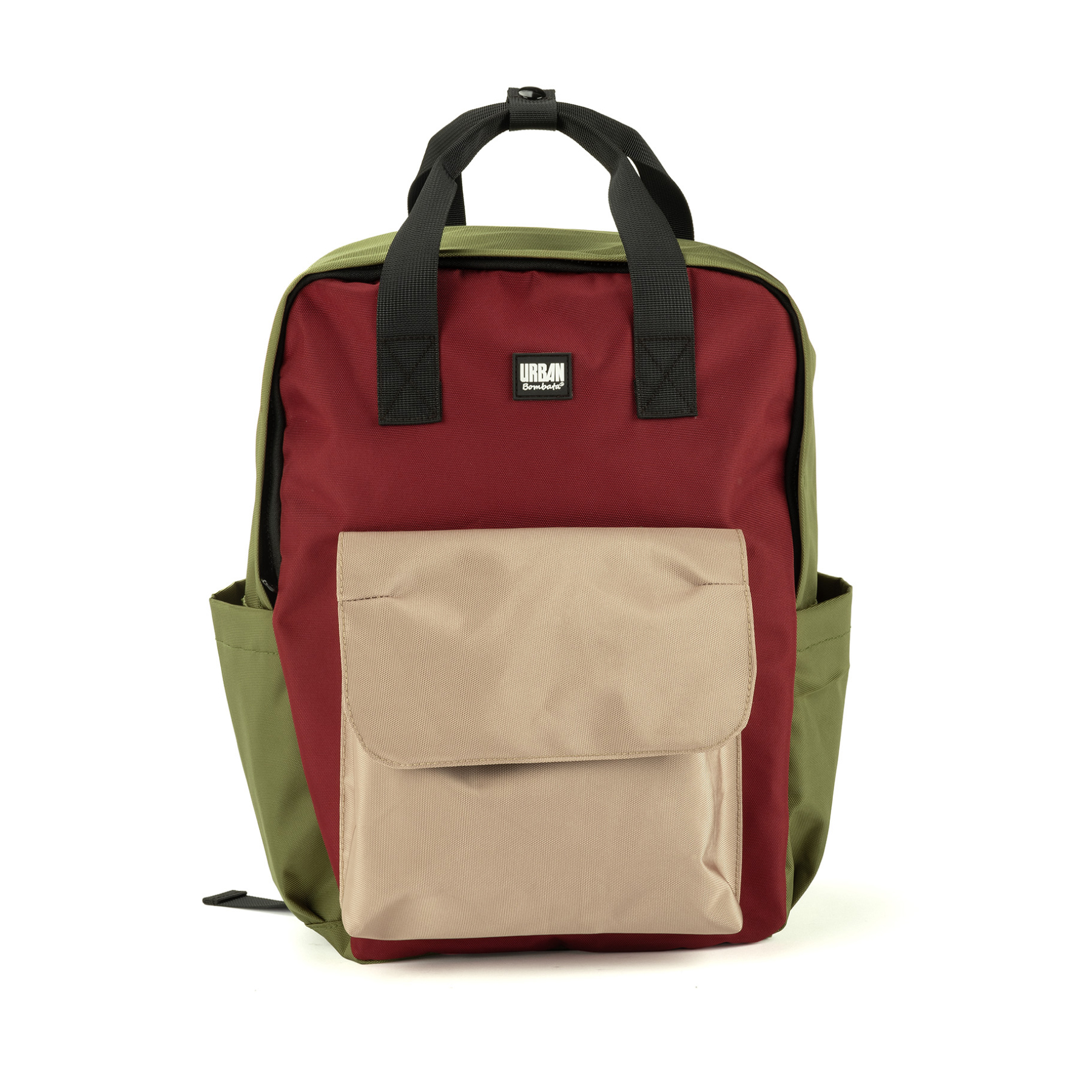 Bombata Urban Rugzak Rio 15.6" Khaki-Burgundy 40x30x19 cm