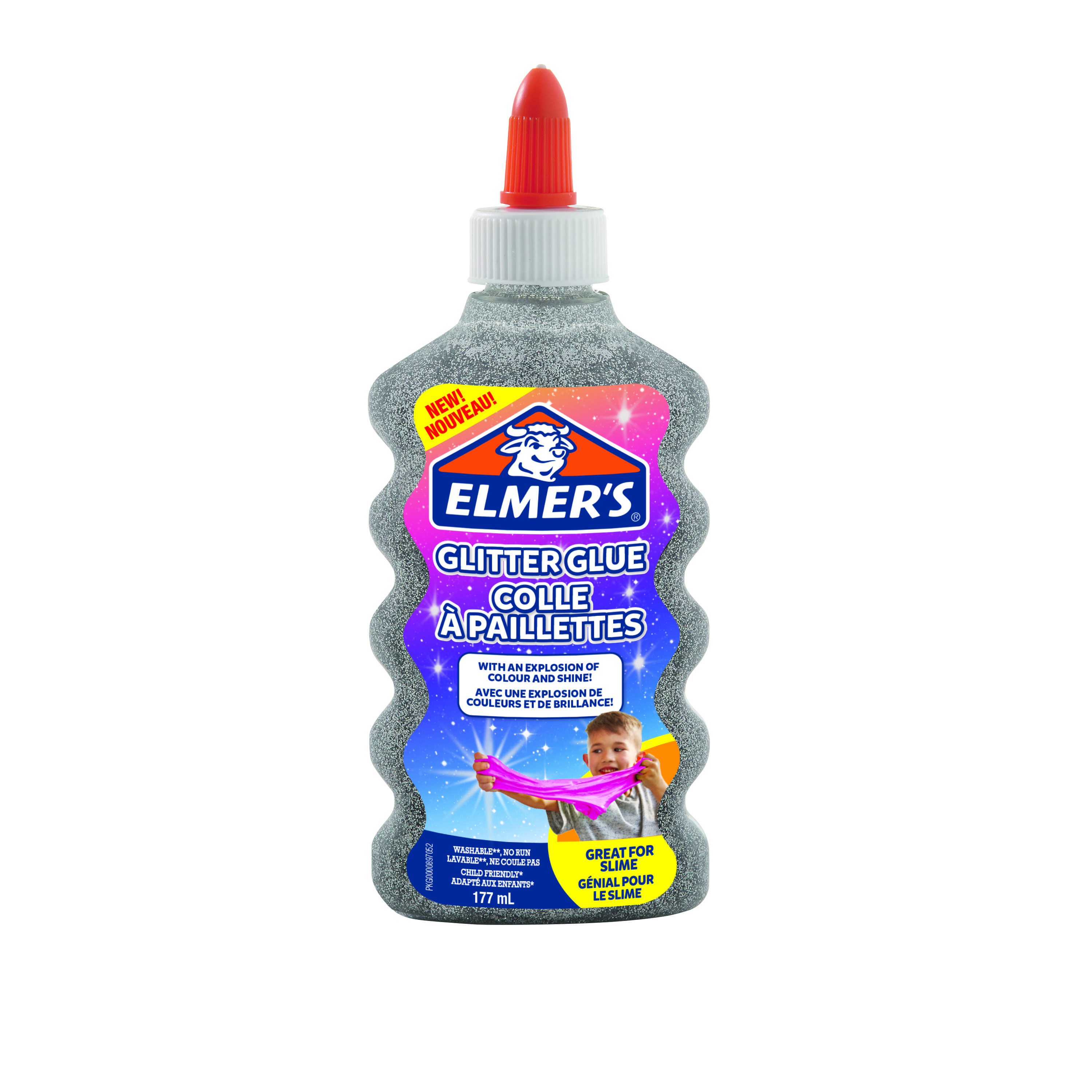 Elmer's Glitterlijm 177ml Zilver