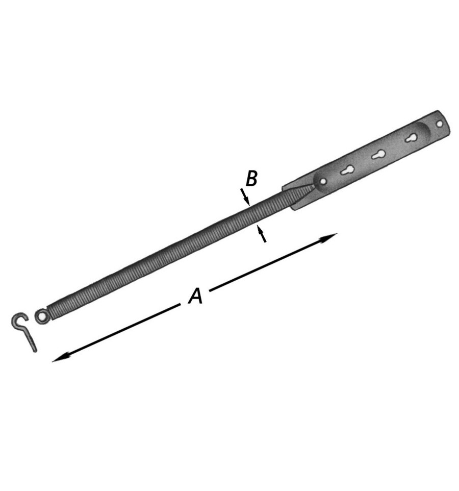 Pacostar Sluitveer voor Vliegendeur Vernikkeld 320x10 mm