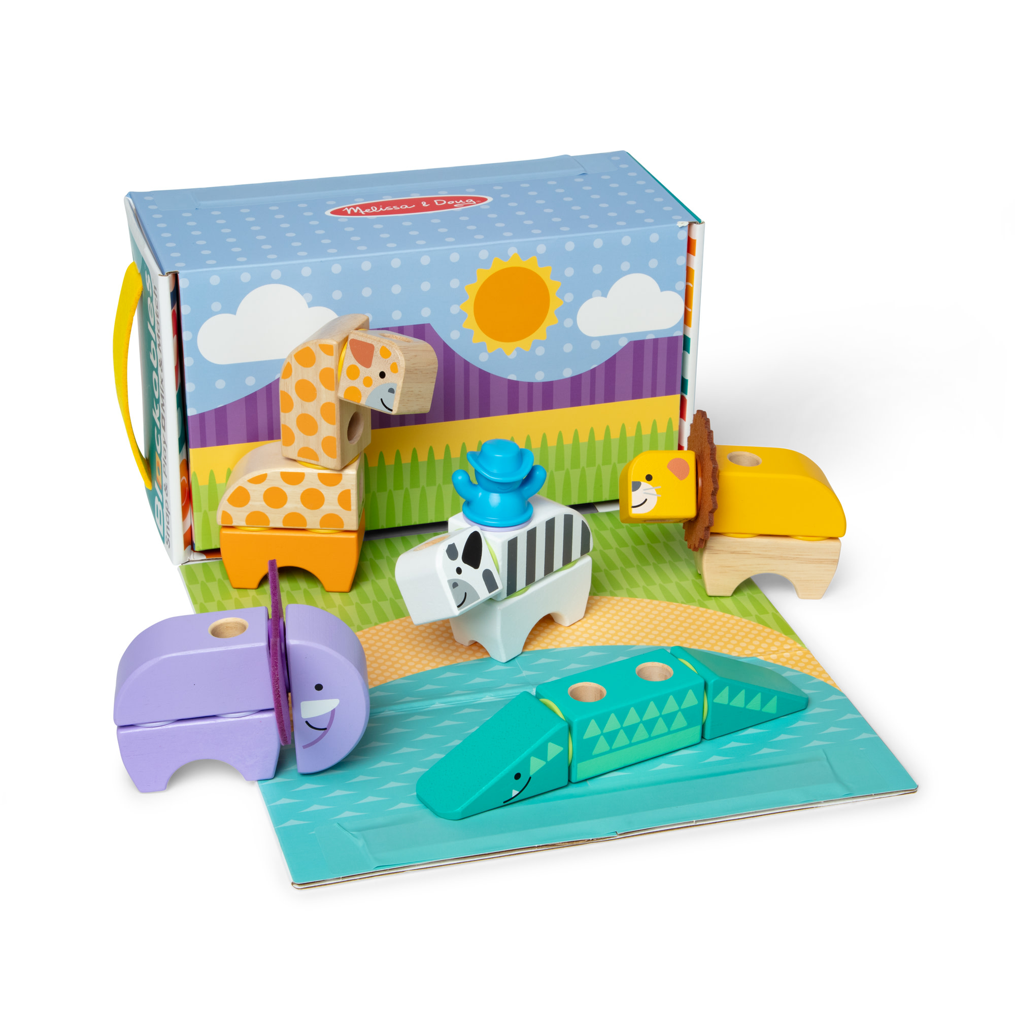 Melissa & Doug - Blockables  Safari Playset Set 34 Delig