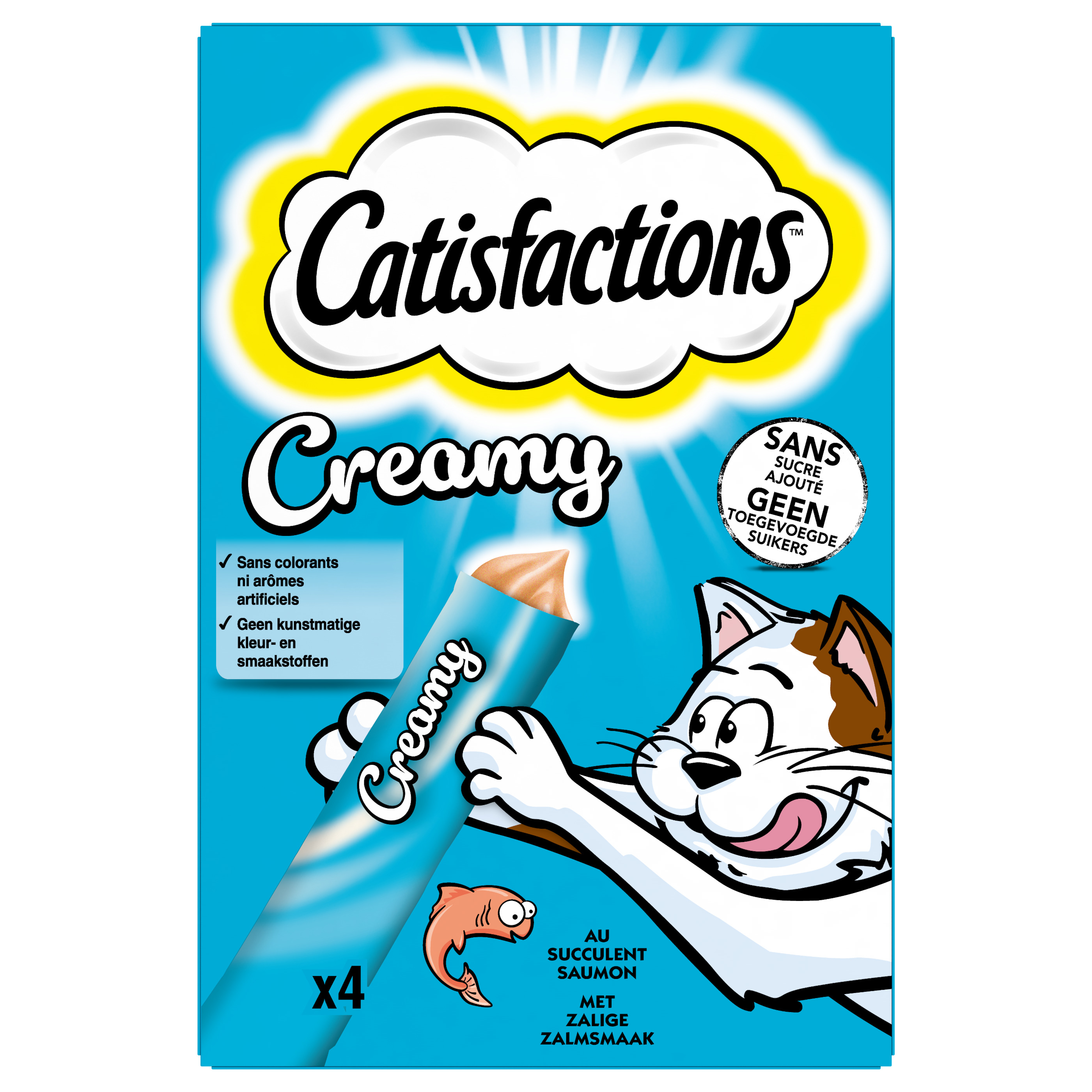 Catisfactions Creamy Snack Zalm 4 x 10 g