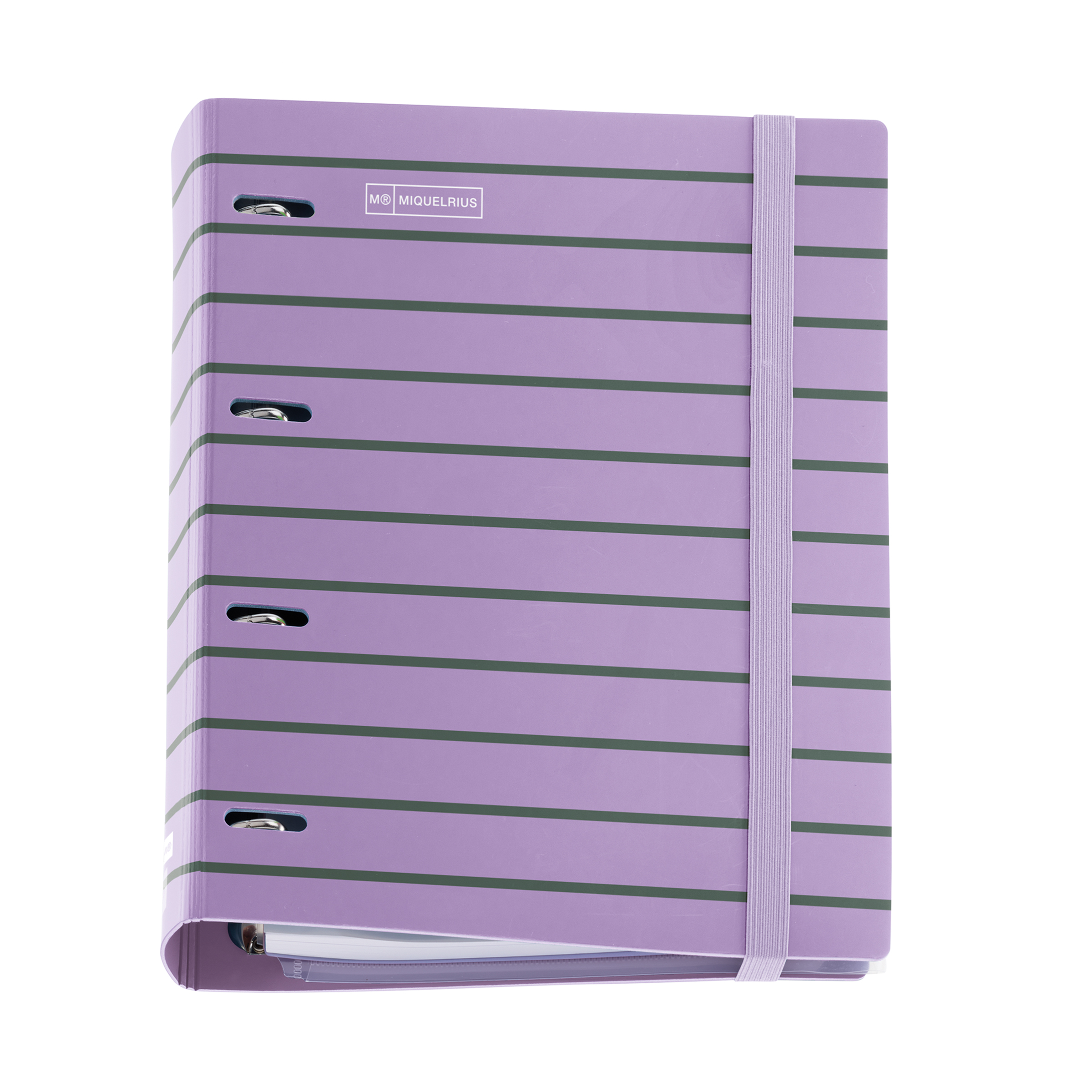 Miquelrius Klasseur A4 Between the Lines Lavendel met Notitieblok 100 vel en Tabbladen