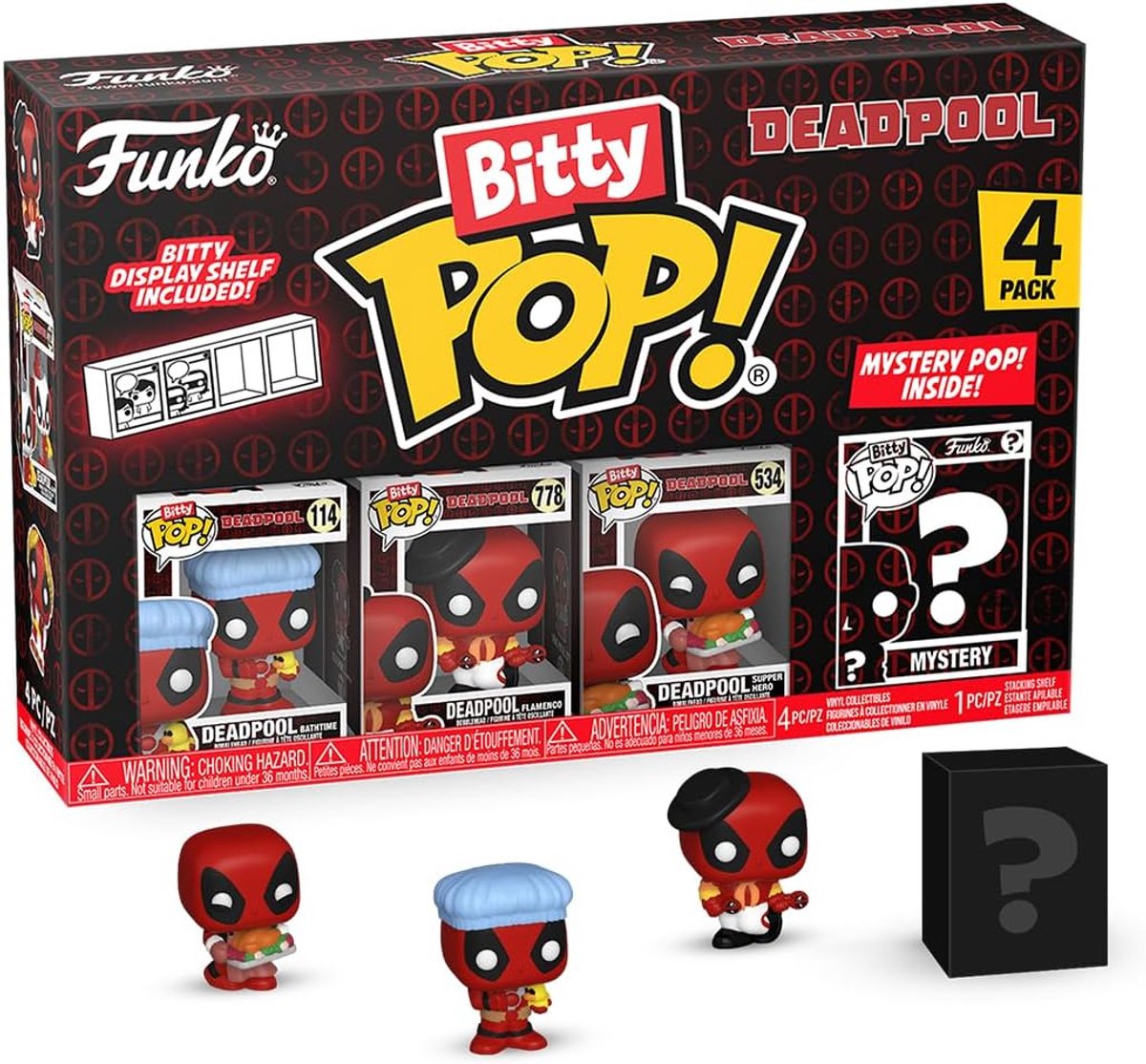 Funko Bitty Pop! Deadpool Bathtime  4-pack