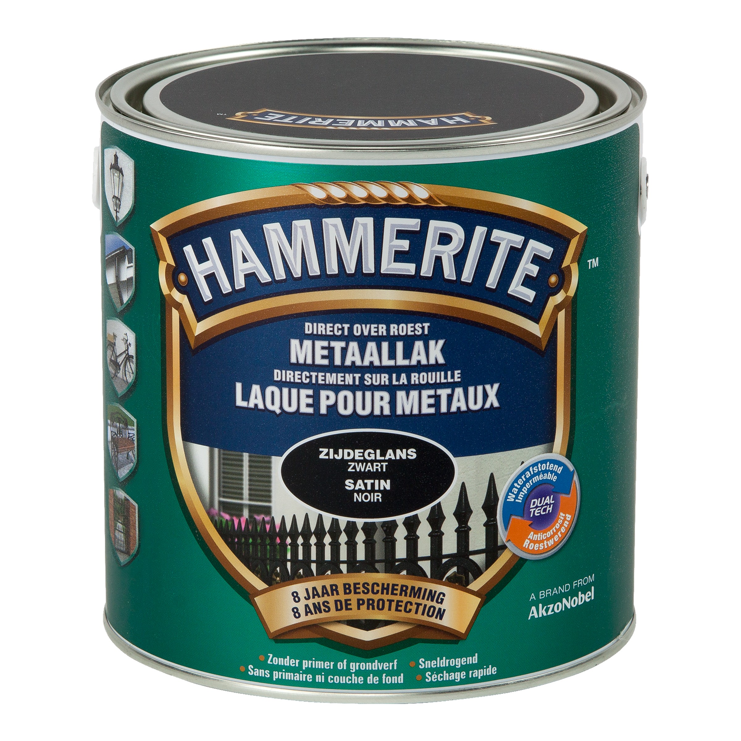 Hammerite Satijnlak 2.5 l Zwart