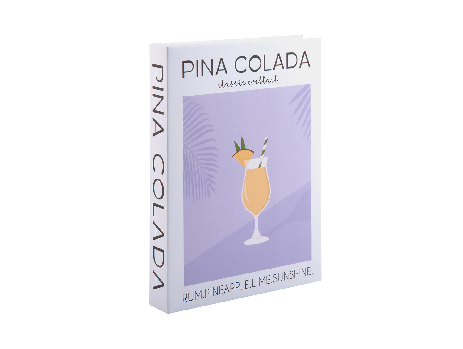 Present Time Storage Book Pina Colada - 18x3.8x25 cm - Soft Purple - Opbergdoos