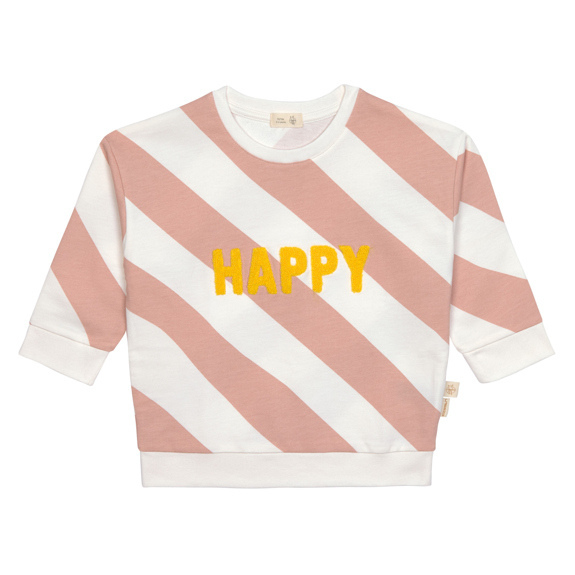 Lässig Sweater Happy Gestreept Milky-Peach