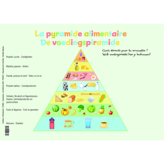 Aris Bureau Onderlegger Educatief Voedingspiramide 42.5x30 cm