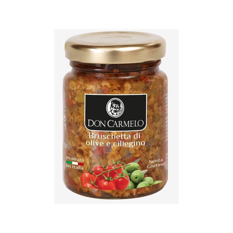 Don Carmelo Bruschette met Olijven en Kerstomaten 100g