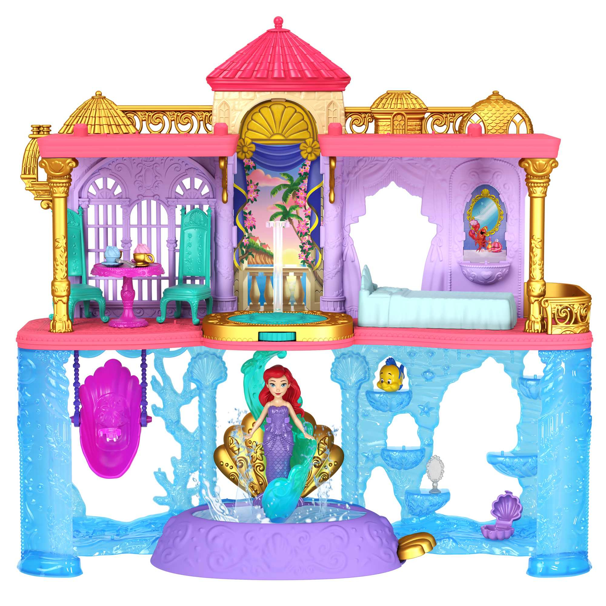 Disney Princess Ariels Land & Sea Castel, kasteel met 1 pop en 12 acc.