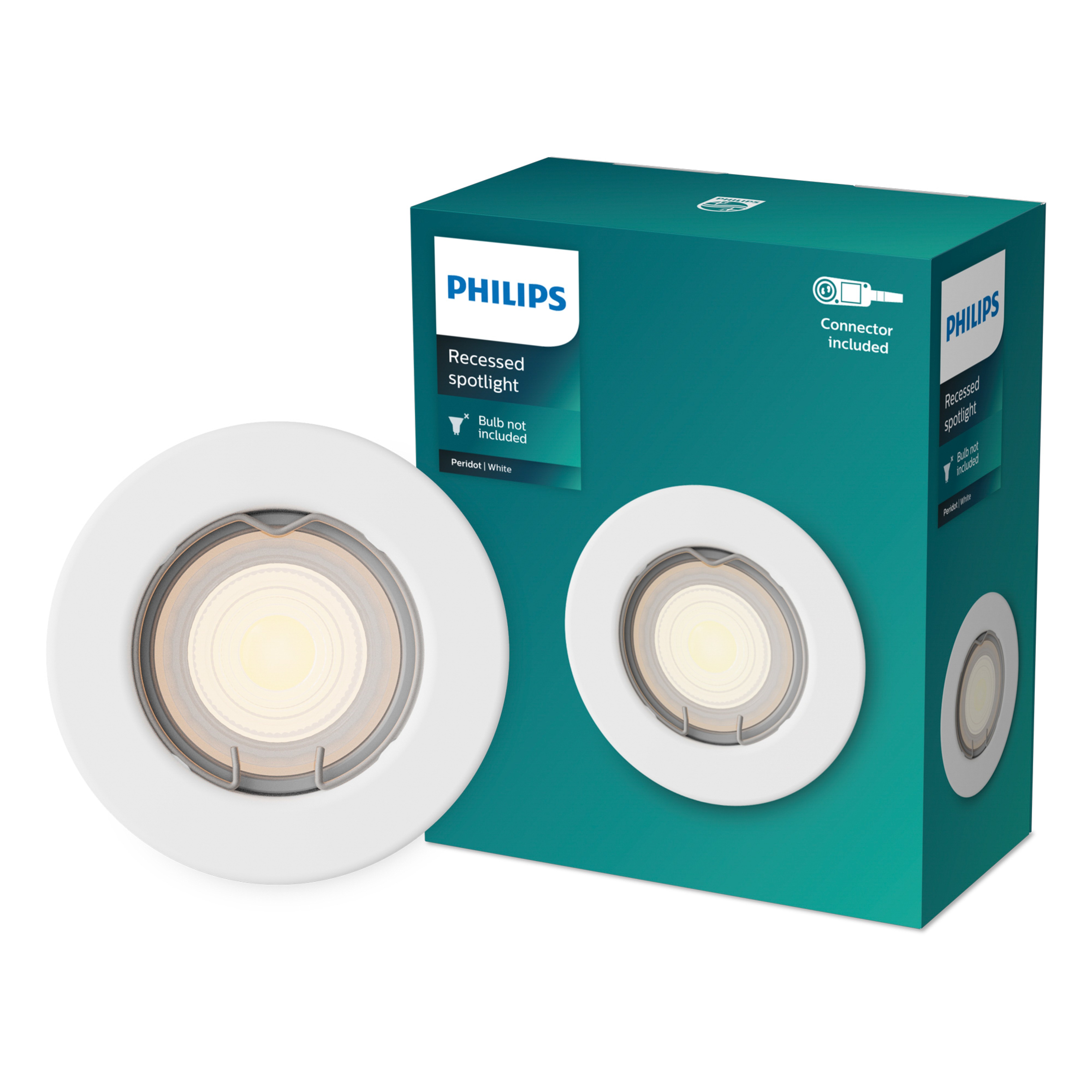 Philips Inbouwspot Peridot Rond GU10 Wit