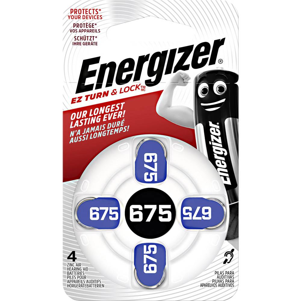 Energizer Zink Air, Hoorapparaat Batterij Blauw 4 stuks, PR675