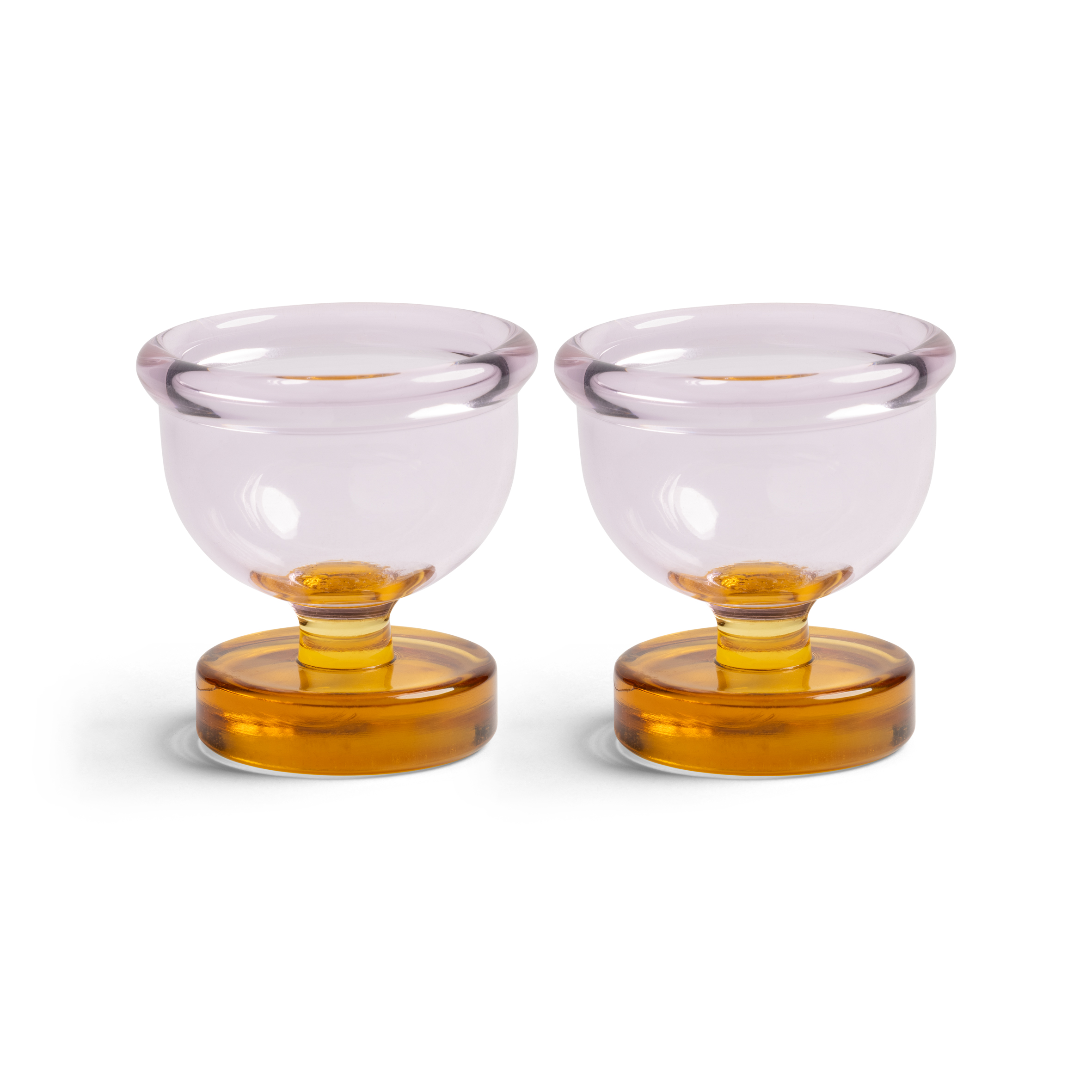 Klevering Eierdopje Cantine Pink set 2 stuks - Borosilicaatglas - 5.5x5.5 cm