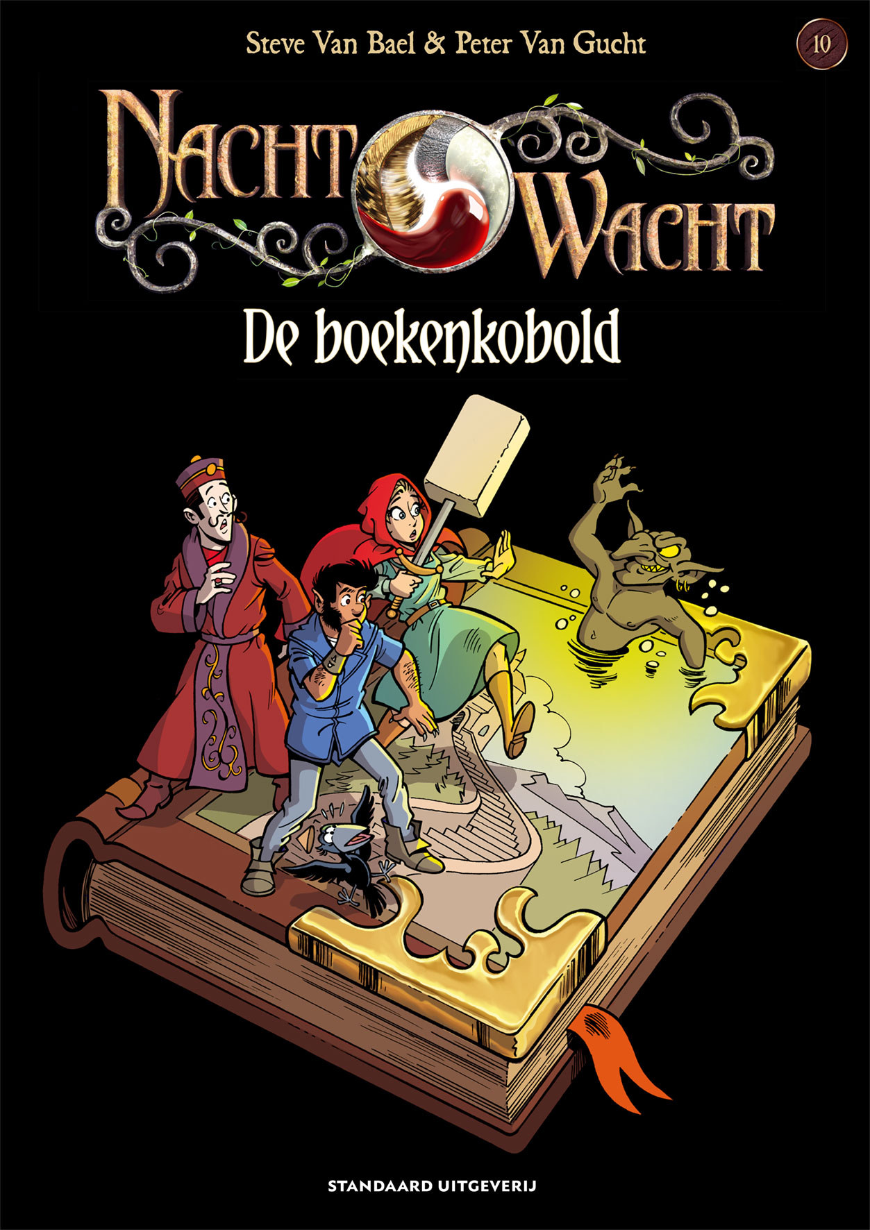 Stripverhaal Nachtwacht 10 De Boekenkobold