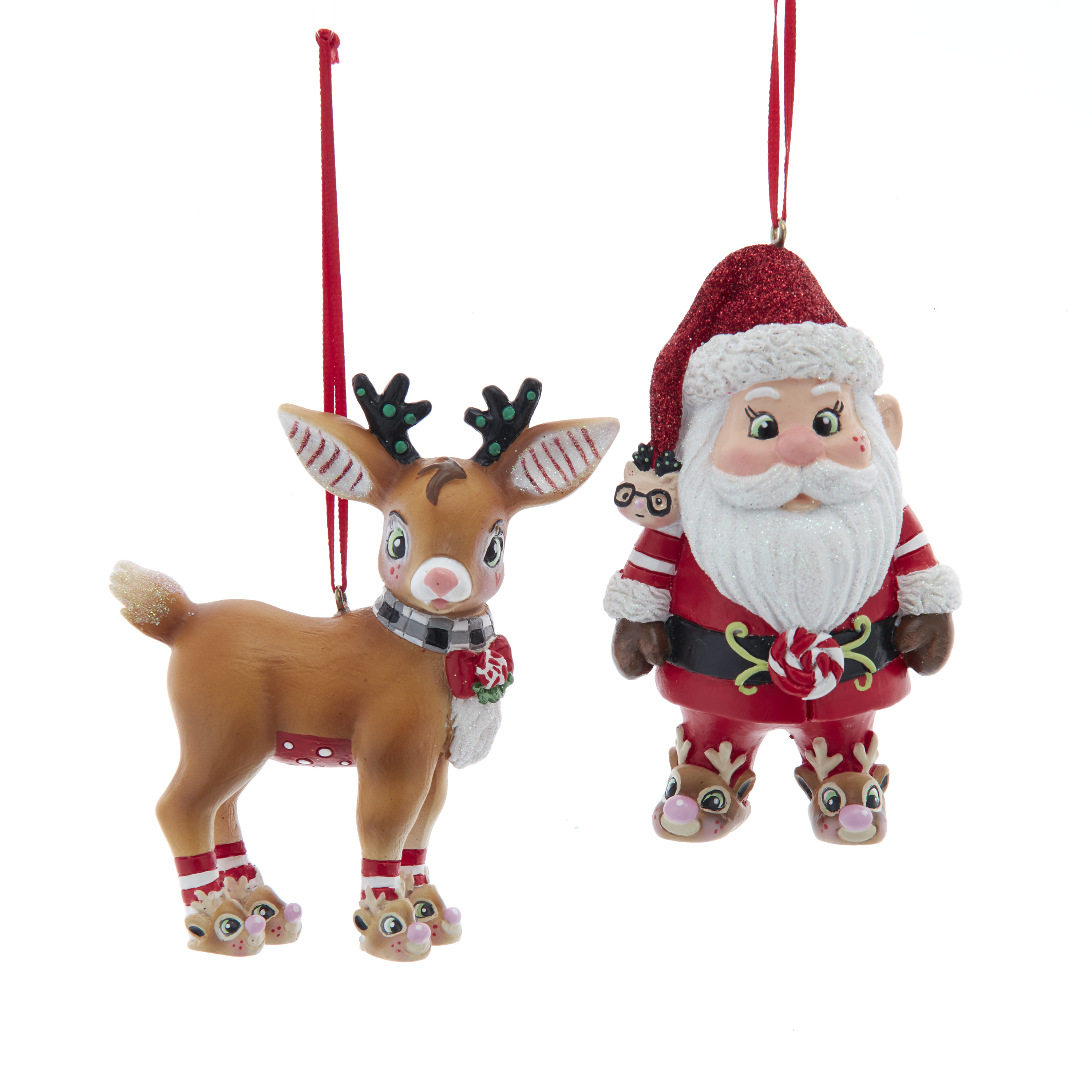 Boomhanger Kerstman/Rendier - assorti - prijs per stuk