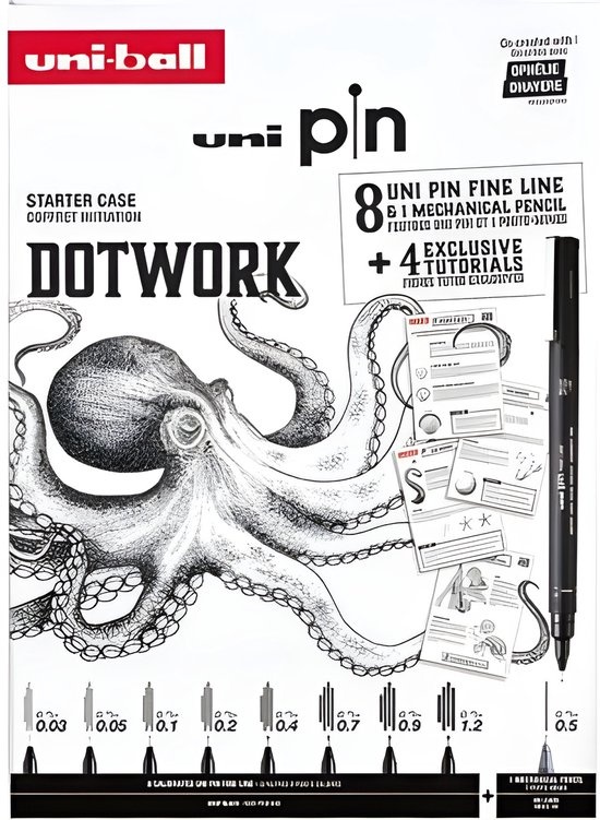 Uni-Ball Pigmentliner PIN Work set 9 stuks