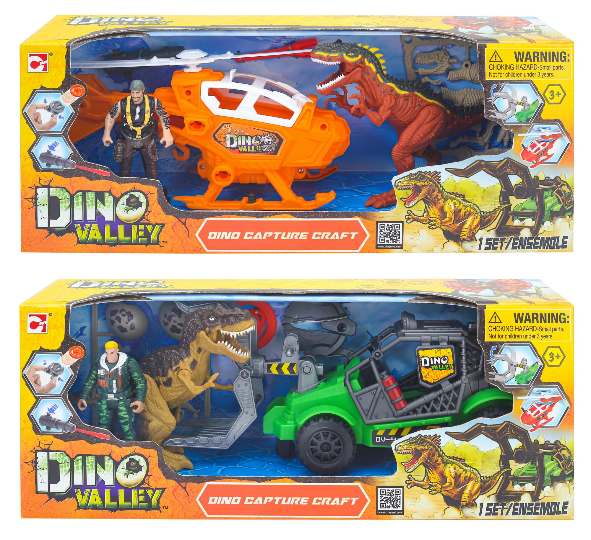 Dino Valley Dino Capture Craft Playset, speelset met voertuig en dino