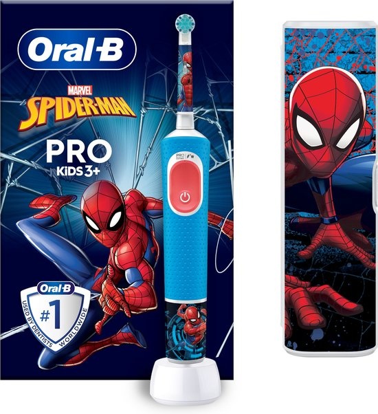 Oral-B Kids Spiderman Elektrische Tandenborstel Vitality Pro + opbergdoos