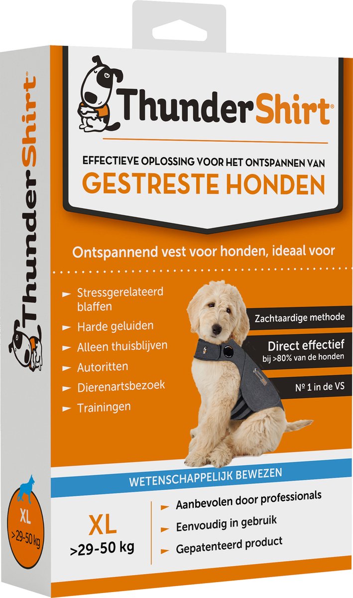 ThunderShirt Ontspannende Vest Hond XL Direct Rustgevend - Zachte Methode