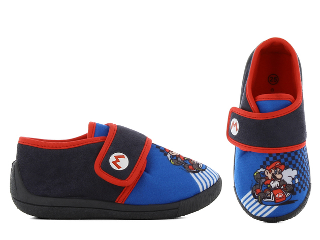 Mario Bros Jongens Velcro Pantoffel Navy/Cobalt Blue - maat 29