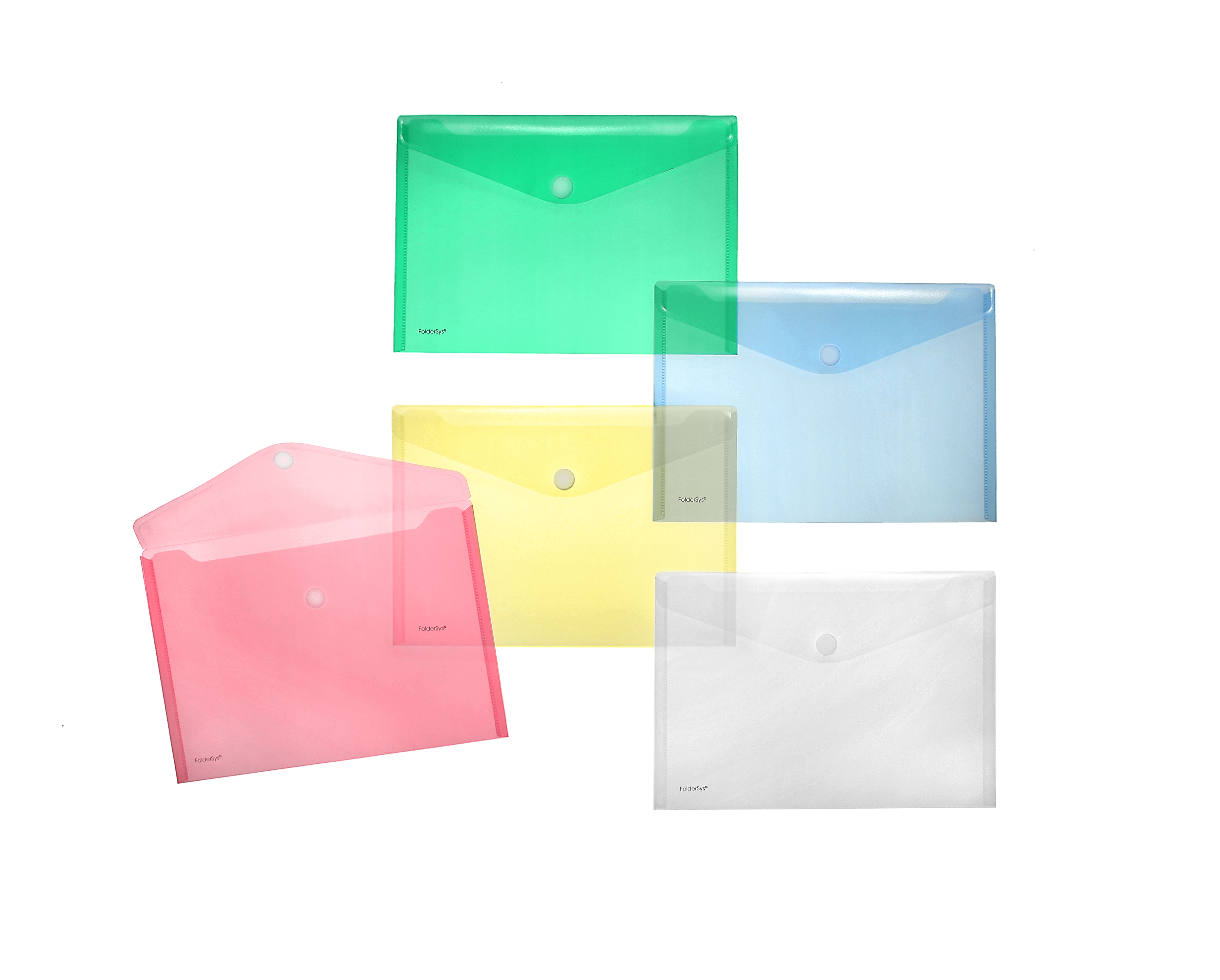 Foldersys Velcro Enveloptas A4 assorti - Prijs per Stuk