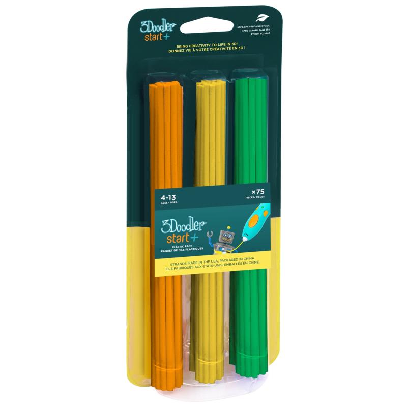 3Doodler Refill Pack 75 Strands - Oranje/Geel/Groen
