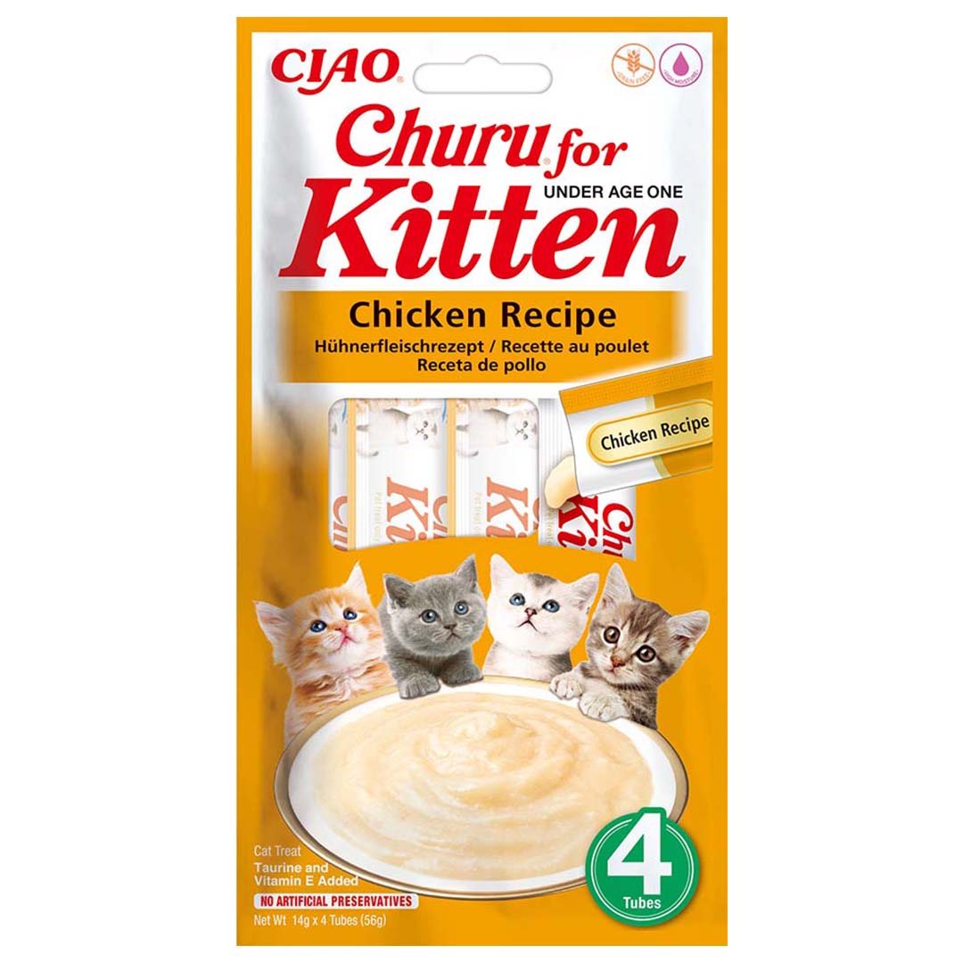 Ciao Churu Kitten Kattensnack Kip 4x 14 g
