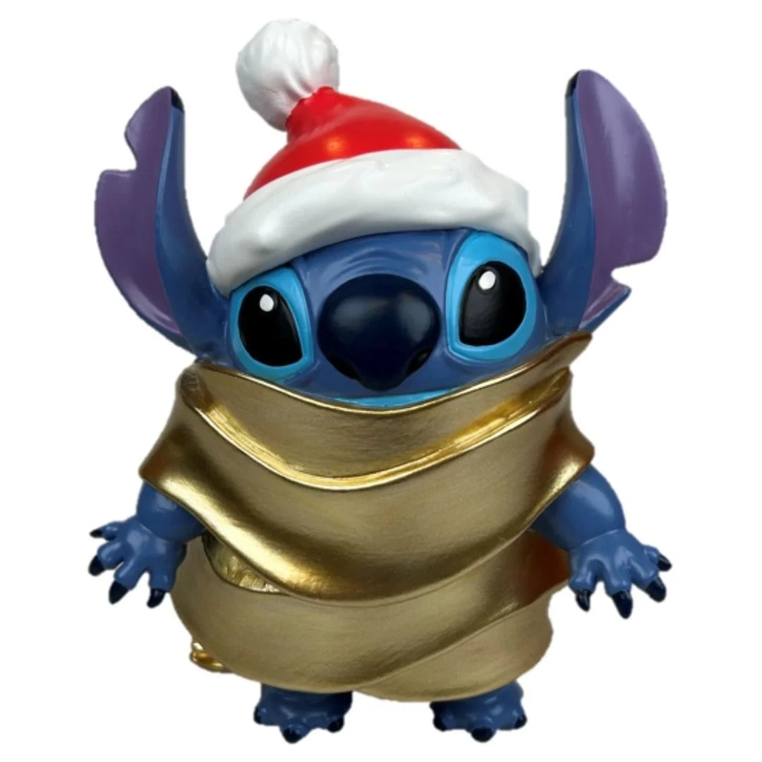 Disney Beeld Stitch met Kerstmuts