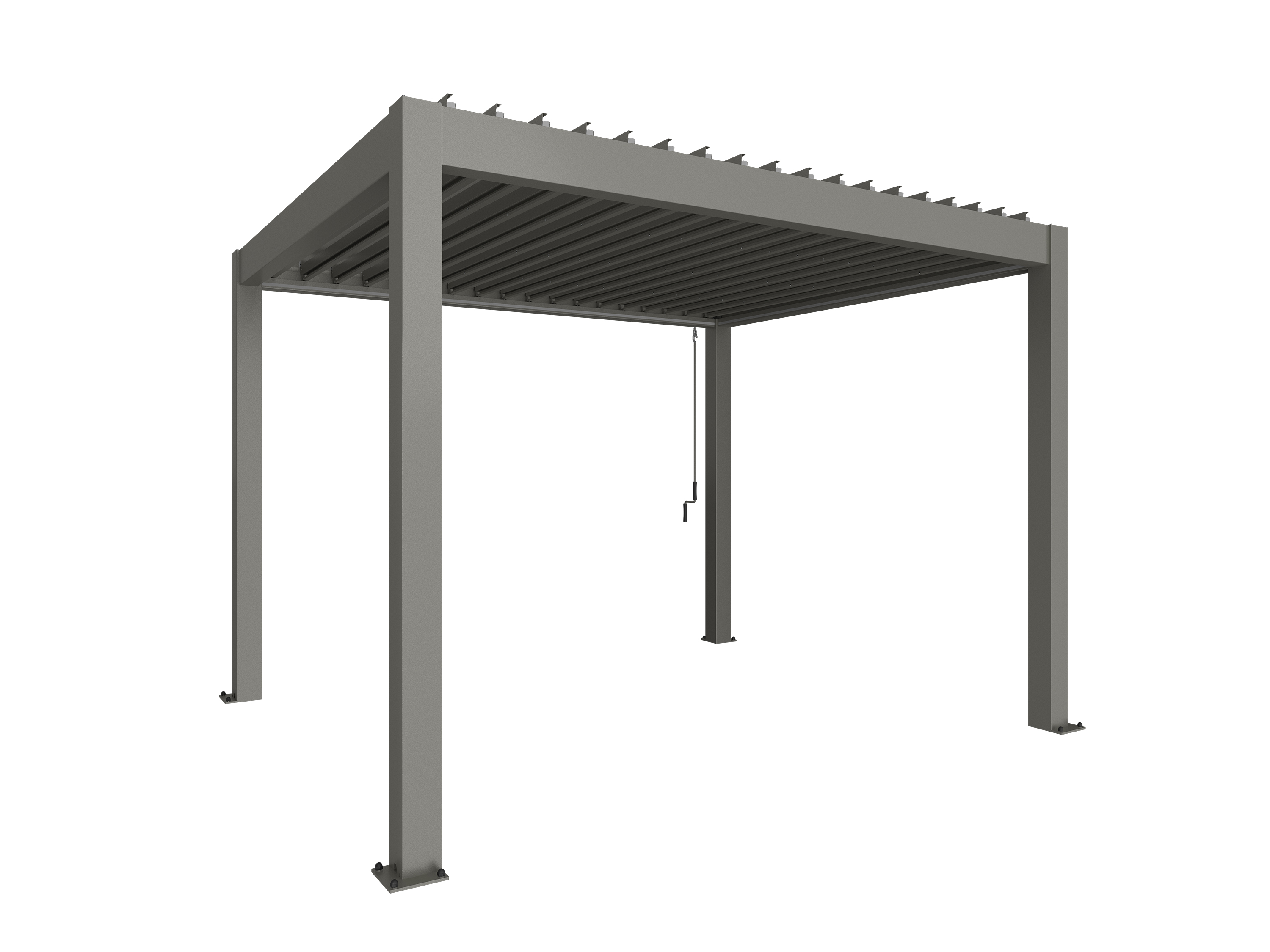 Biohort Pergola Metaal 3.5x3 m Kwartsgrijs