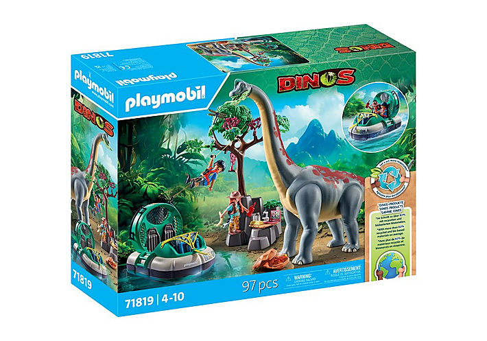Playmobil Dinos 71819 Brachiosaurus met hovercraft