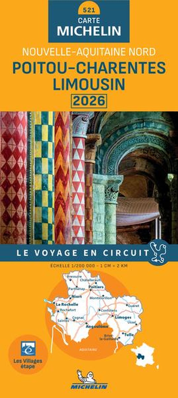 Michelin Kaart Regionaal Poitou-Charentes-Limousin 2026