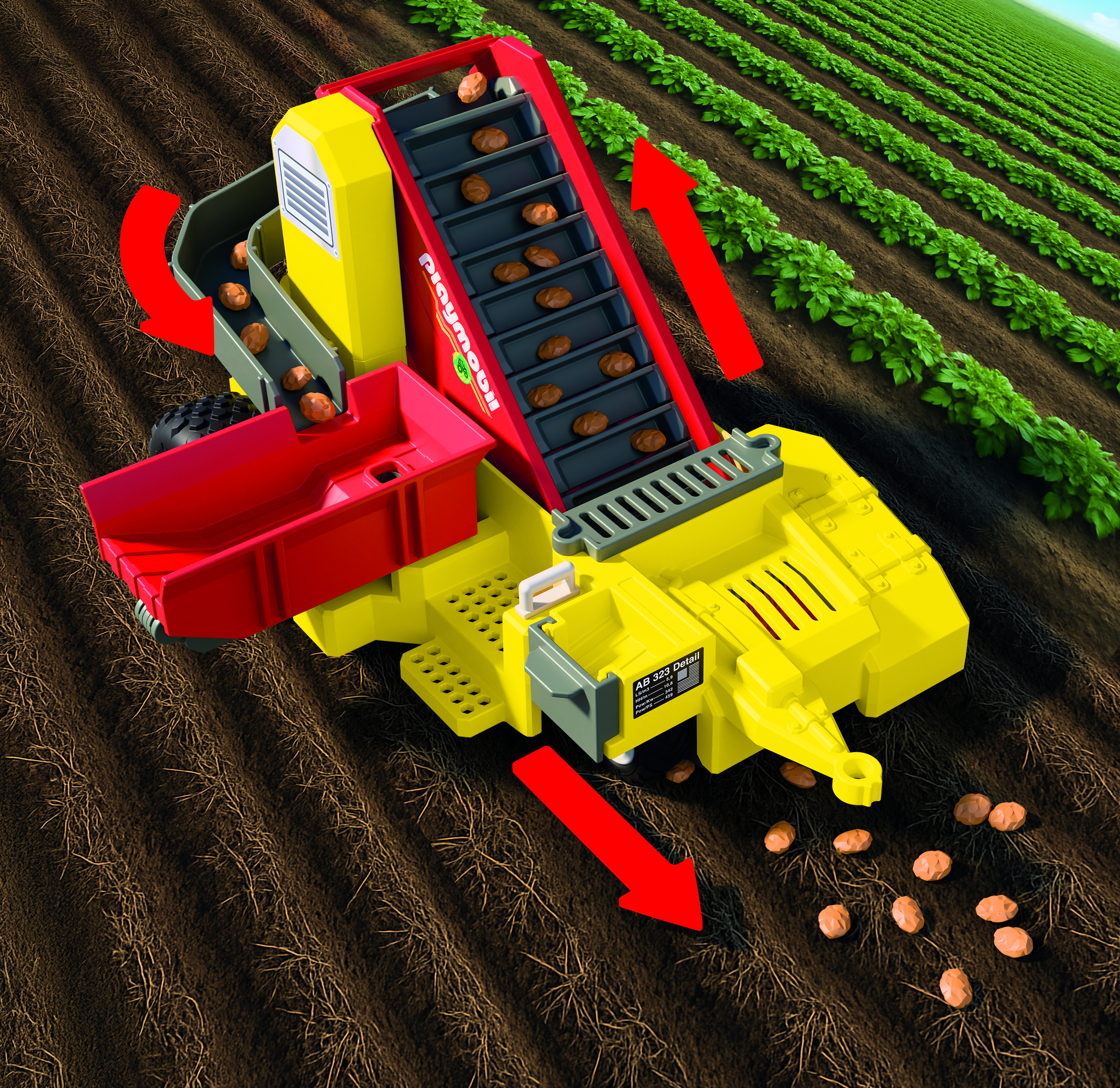 Playmobil Country 72161 Grote tractor met aardappelrooier