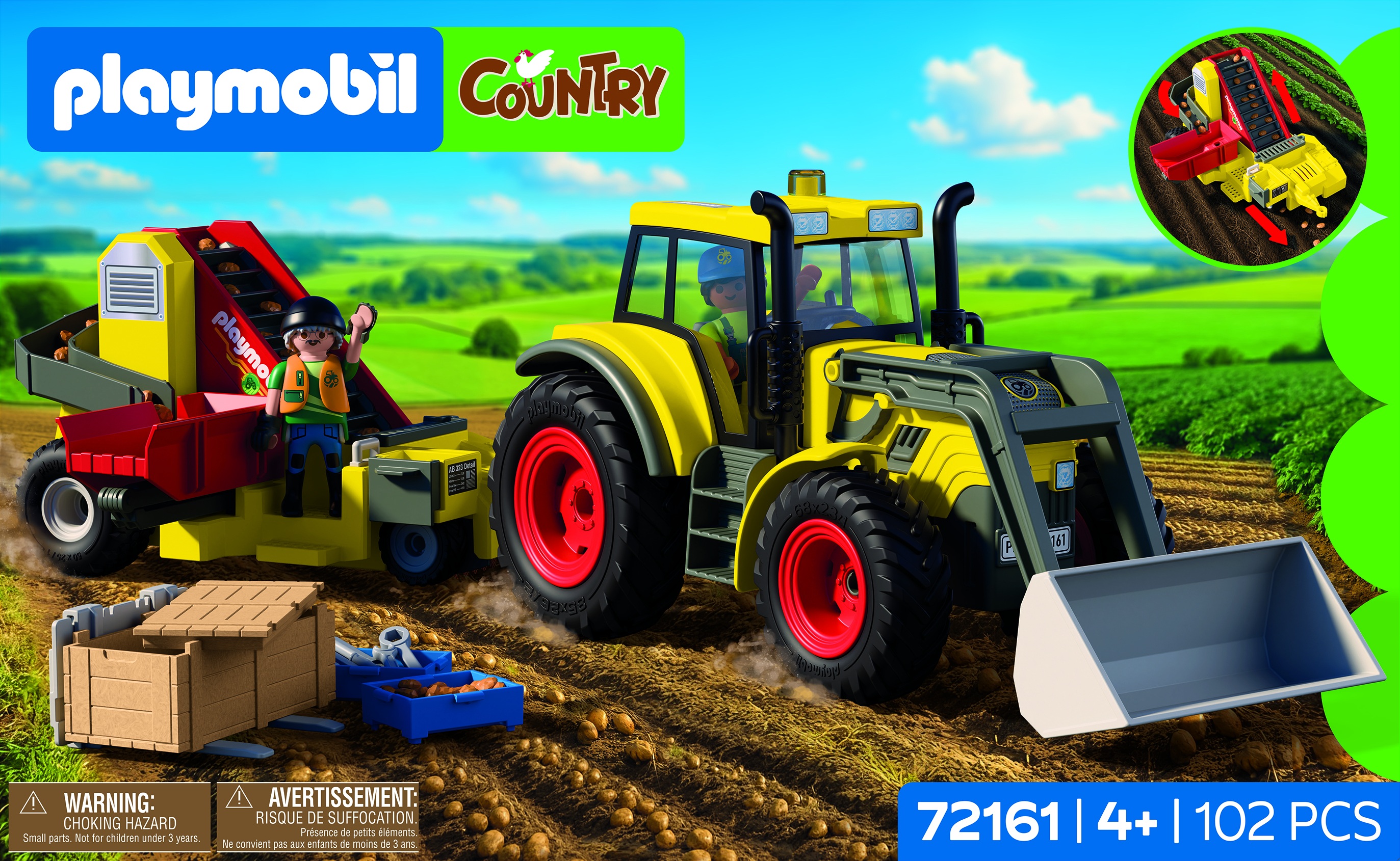 Playmobil Country 72161 Grote tractor met aardappelrooier