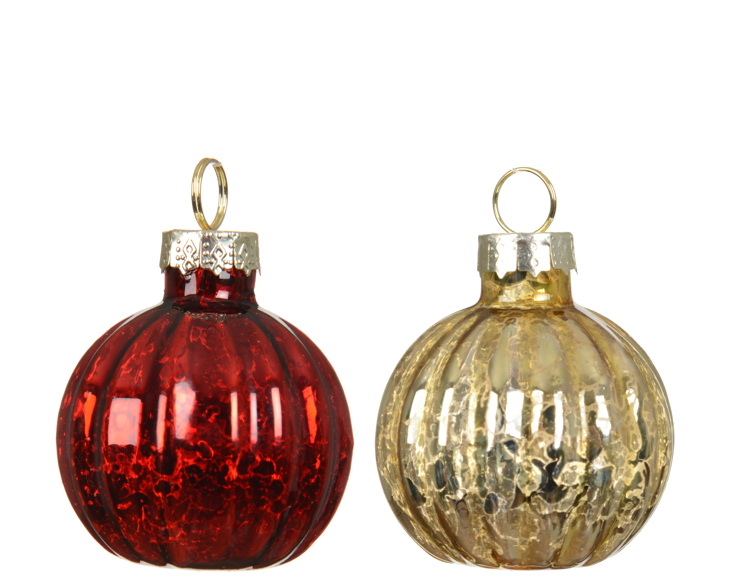 Kerstbal Glas 4cm set 6 stuks - assorti - prijs per stuk