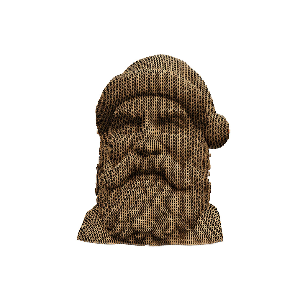 Cartonic 3D Puzzel Kerstman Karton - 102 stuks - 15x14x17 cm