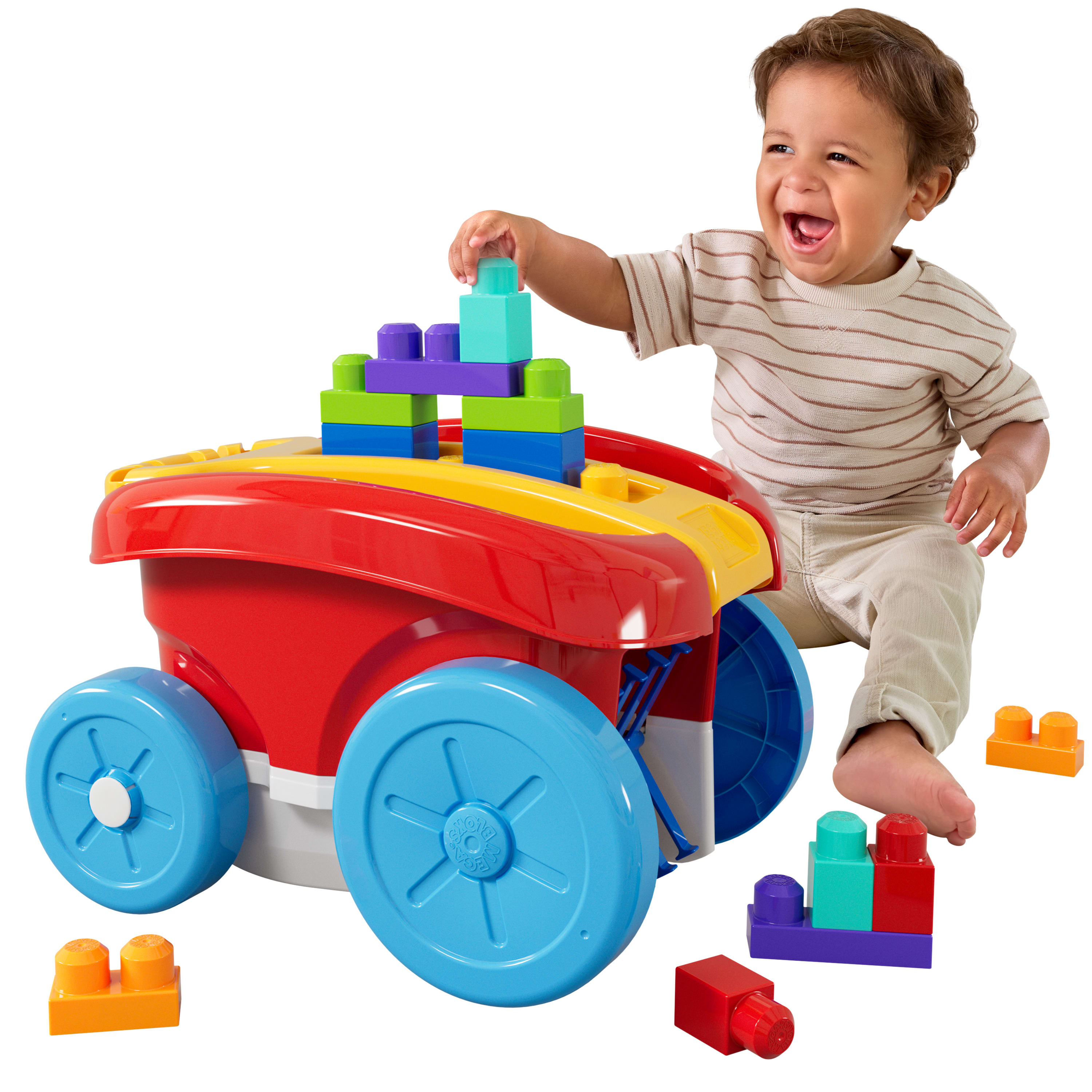 Mega Bloks, Block Scooping Wagon, Blokken shep wagen