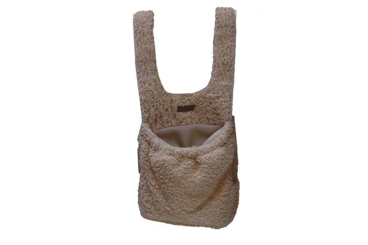 Animal Boulevard Draagtas Buikdrager Curl Plush XS 40x22x40 cm Beige