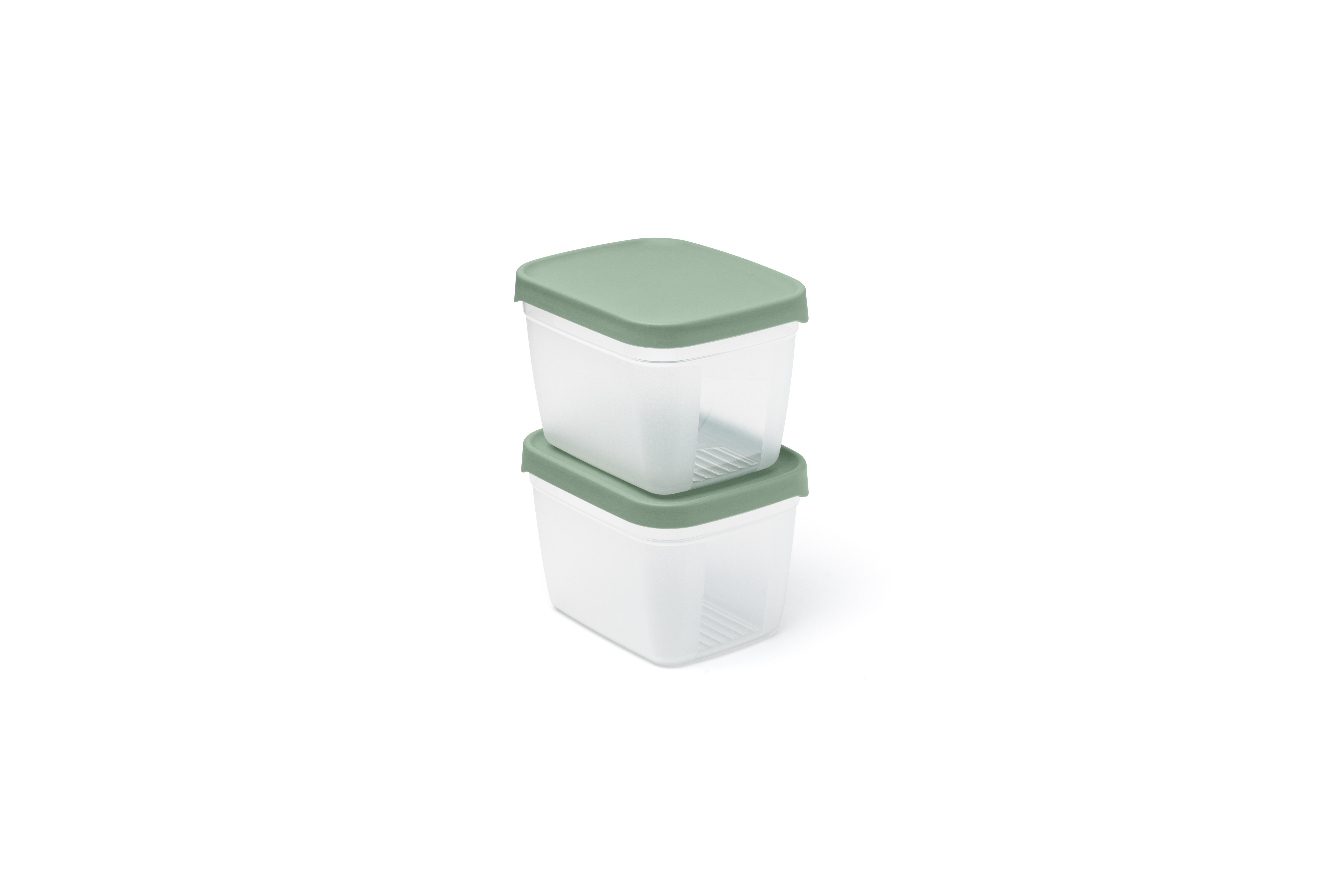 Amuse Bewaardoos Optifridge 1200ml set 2 stuks - Rechthoekig - Groen