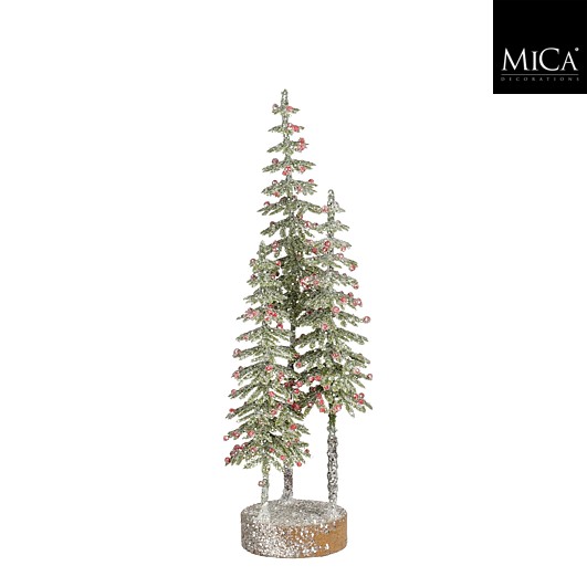 Mica Deco Boom Groen Frosted 26x9 cm