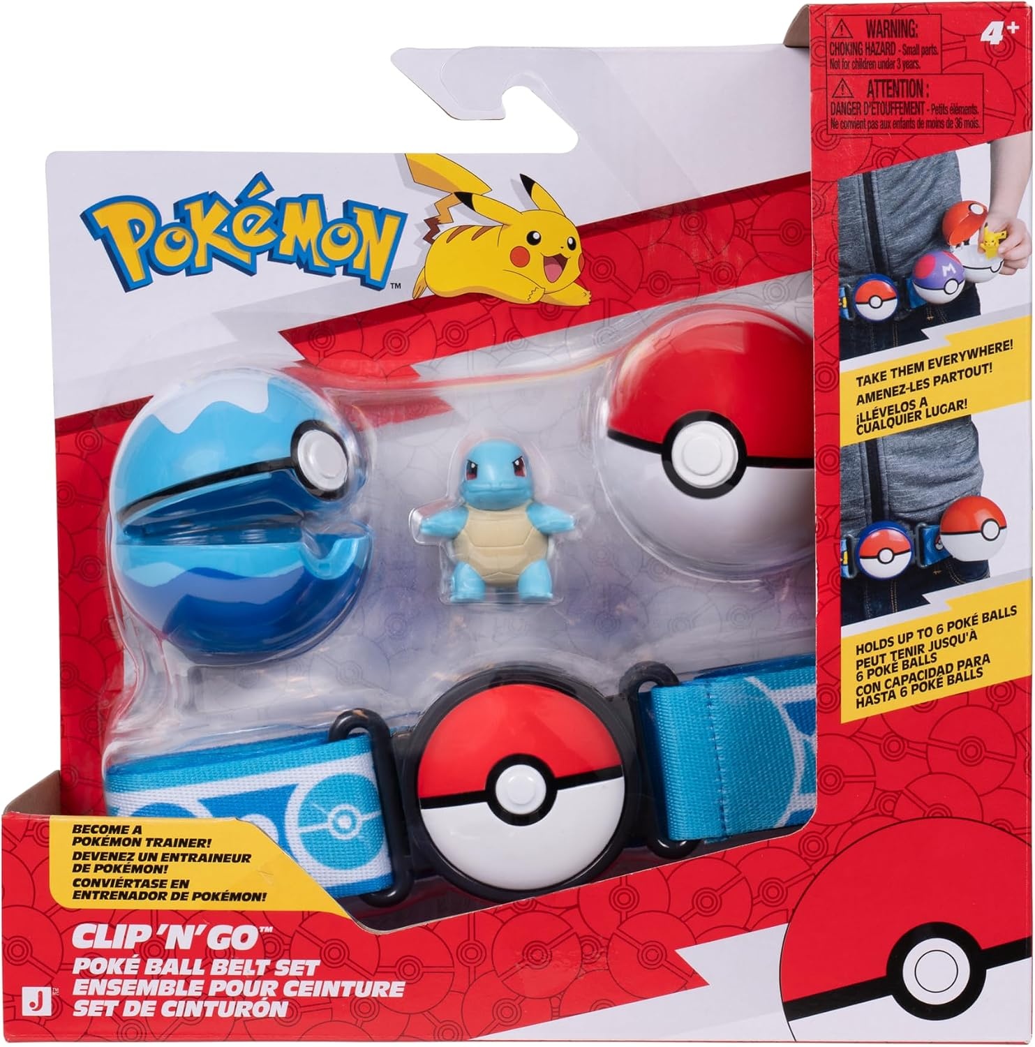 Pokemon - Clip'N Go Poké Ball Belt Set, Squirtle