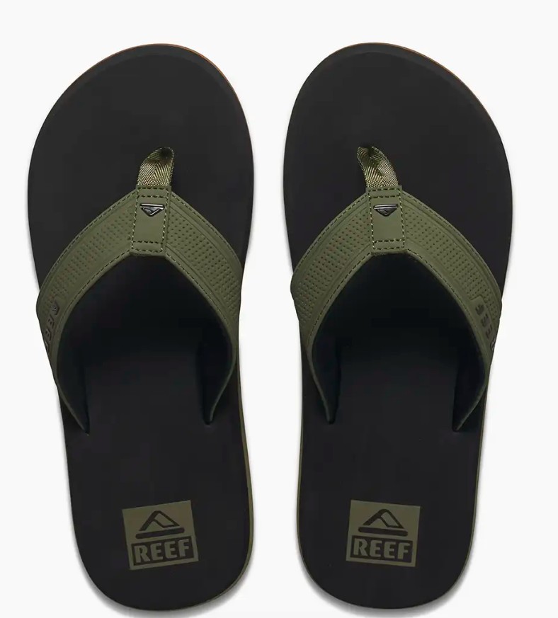 Reef Teenslipper Heren The Layback Black/Olive - maat 43 - 10
