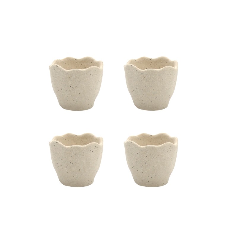 Leeff Eierdopje Elin set 4 stuks - Keramiek - 4.5x4 cm