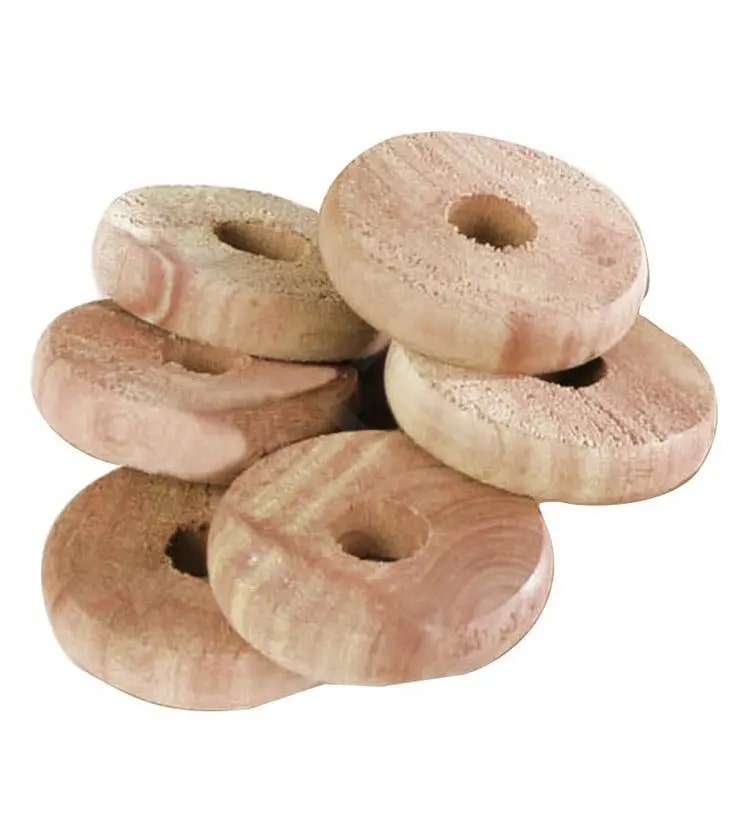 Compactor Home Anti-Mot Ringen set 6 stuks - Cederhout - 3.5x1 cm