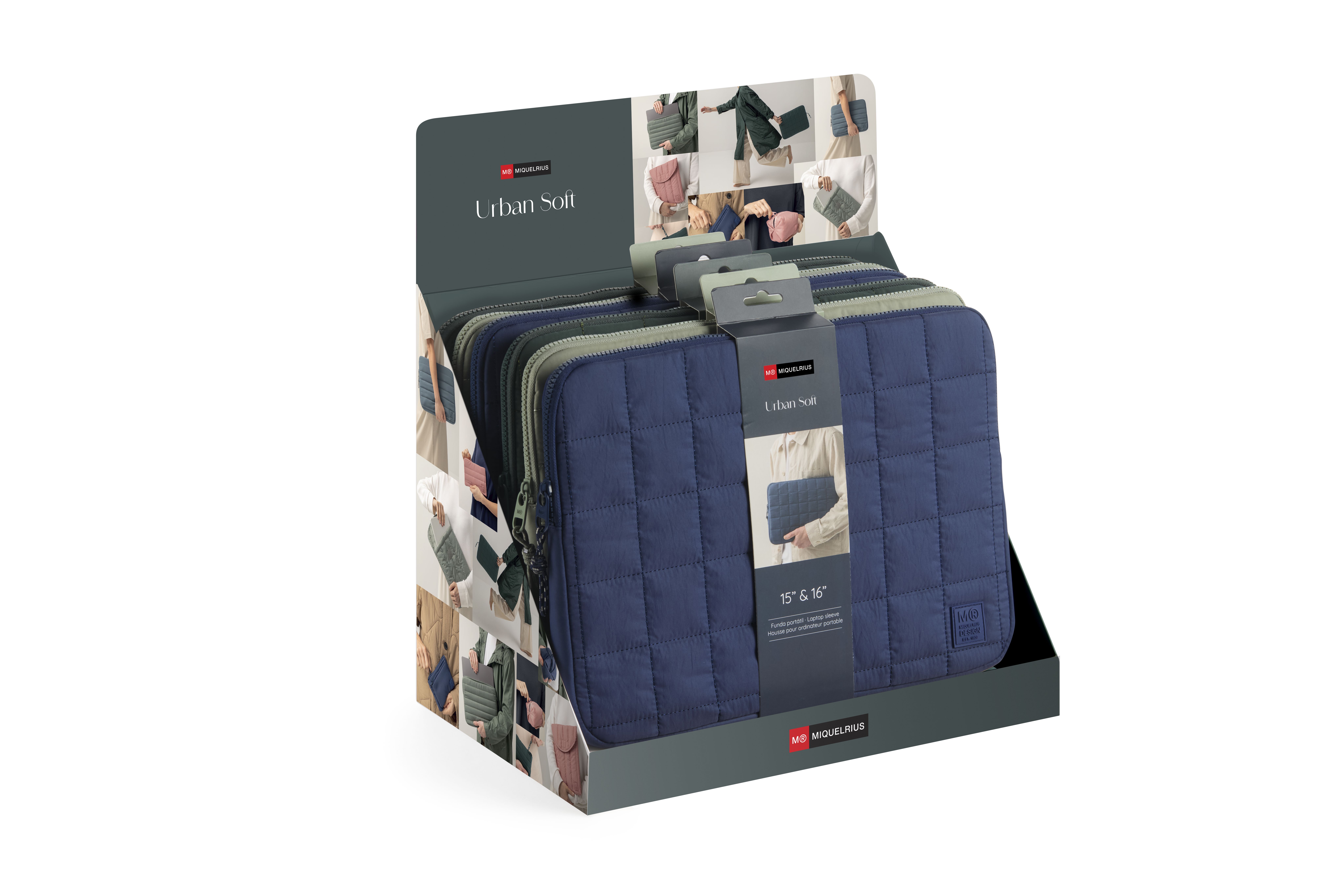 Miquelrius Laptopsleeve 15-16" Urban Soft assorti - prijs per stuk